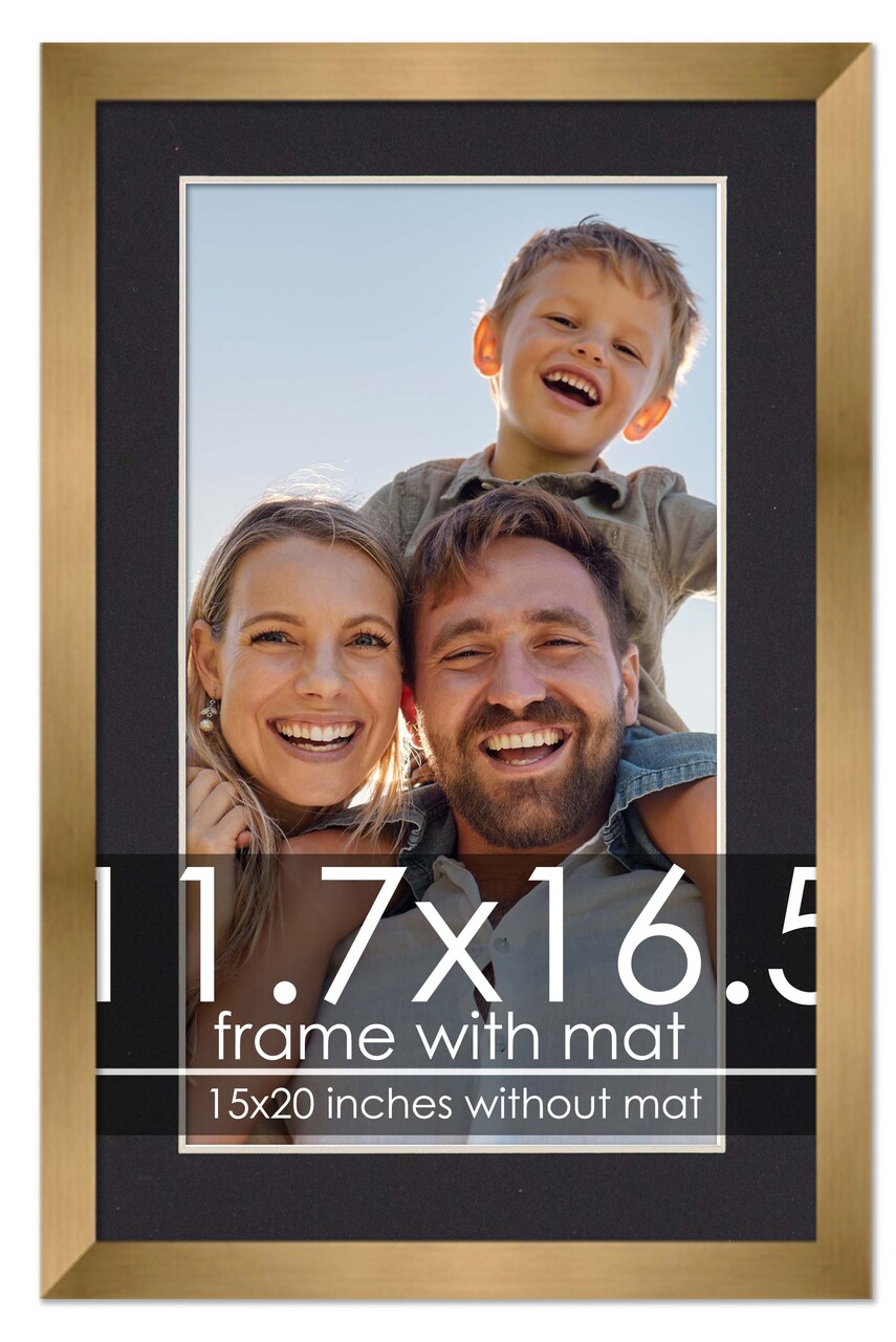 Metallic Bronze with Black Photo Mat, UV Acrylic Front, Foam Board Backing, 60 Sizes Available